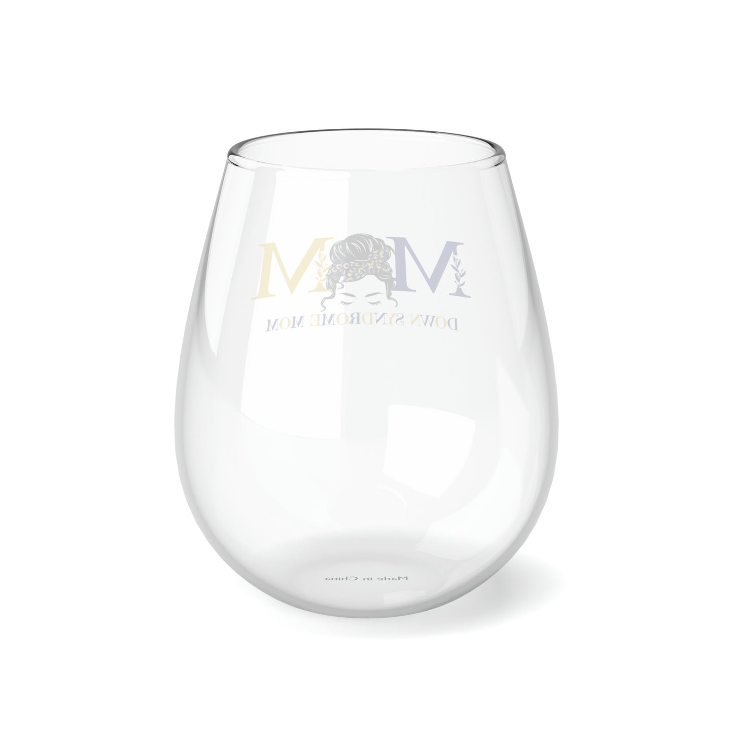 Down Syndrome Mom Stemless Wine Glass