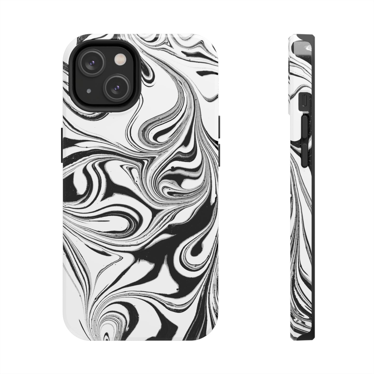 Black & White Swirl Phone Cases