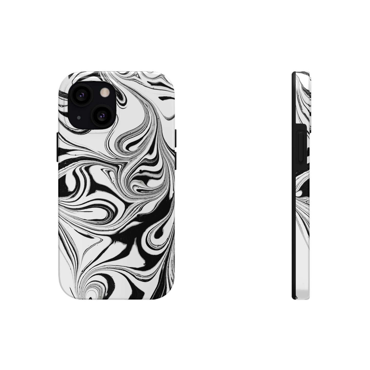 Black & White Swirl Phone Cases