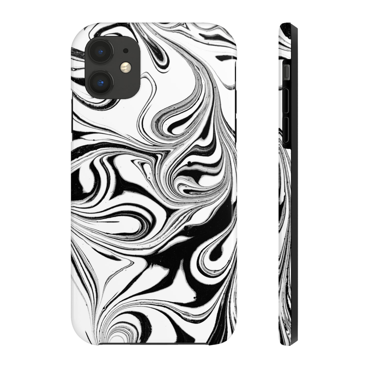 Black & White Swirl Phone Cases