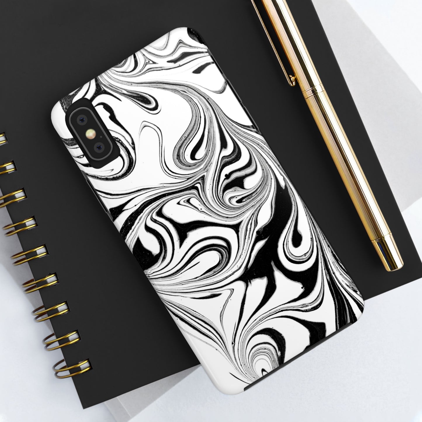 Black & White Swirl Phone Cases