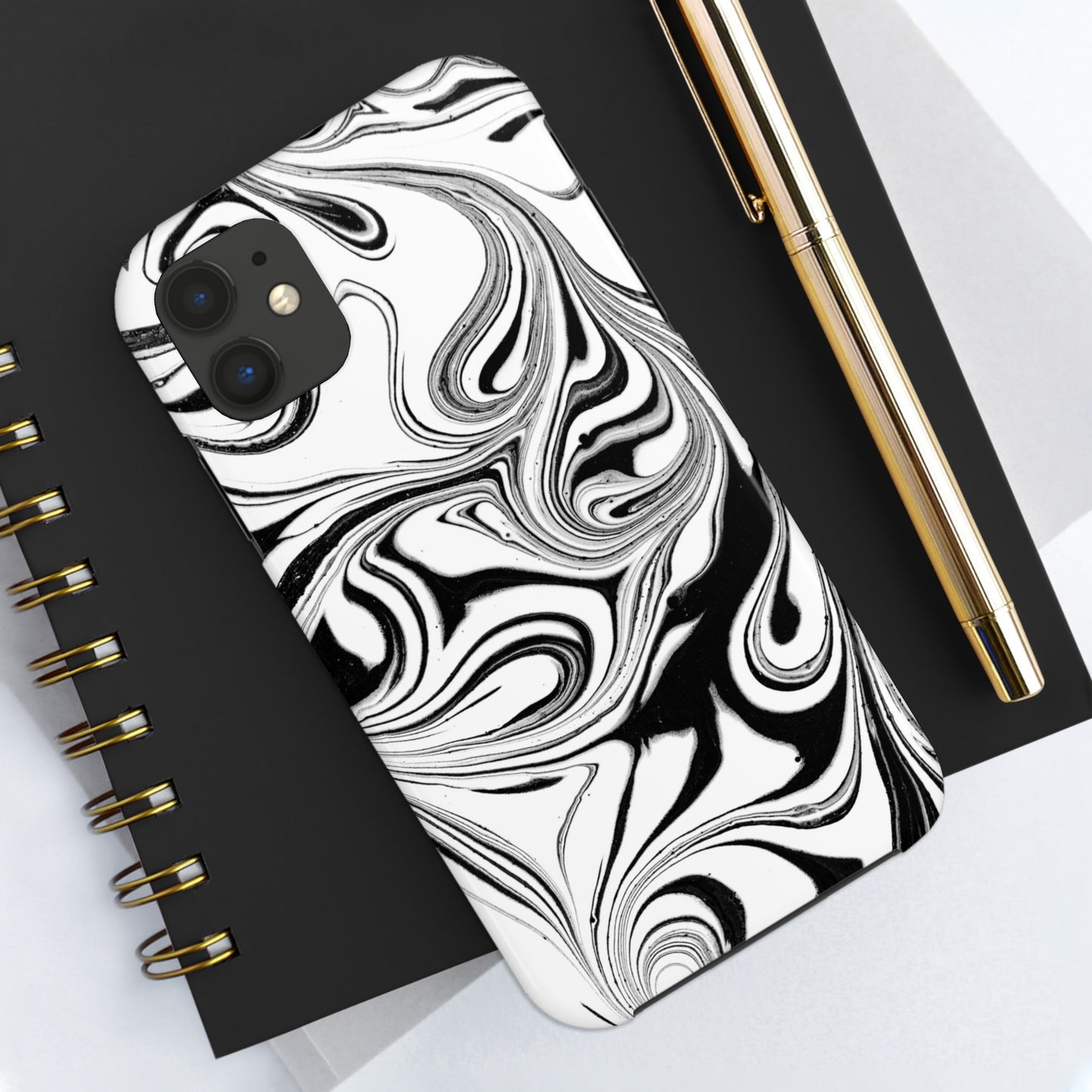 Black & White Swirl Phone Cases