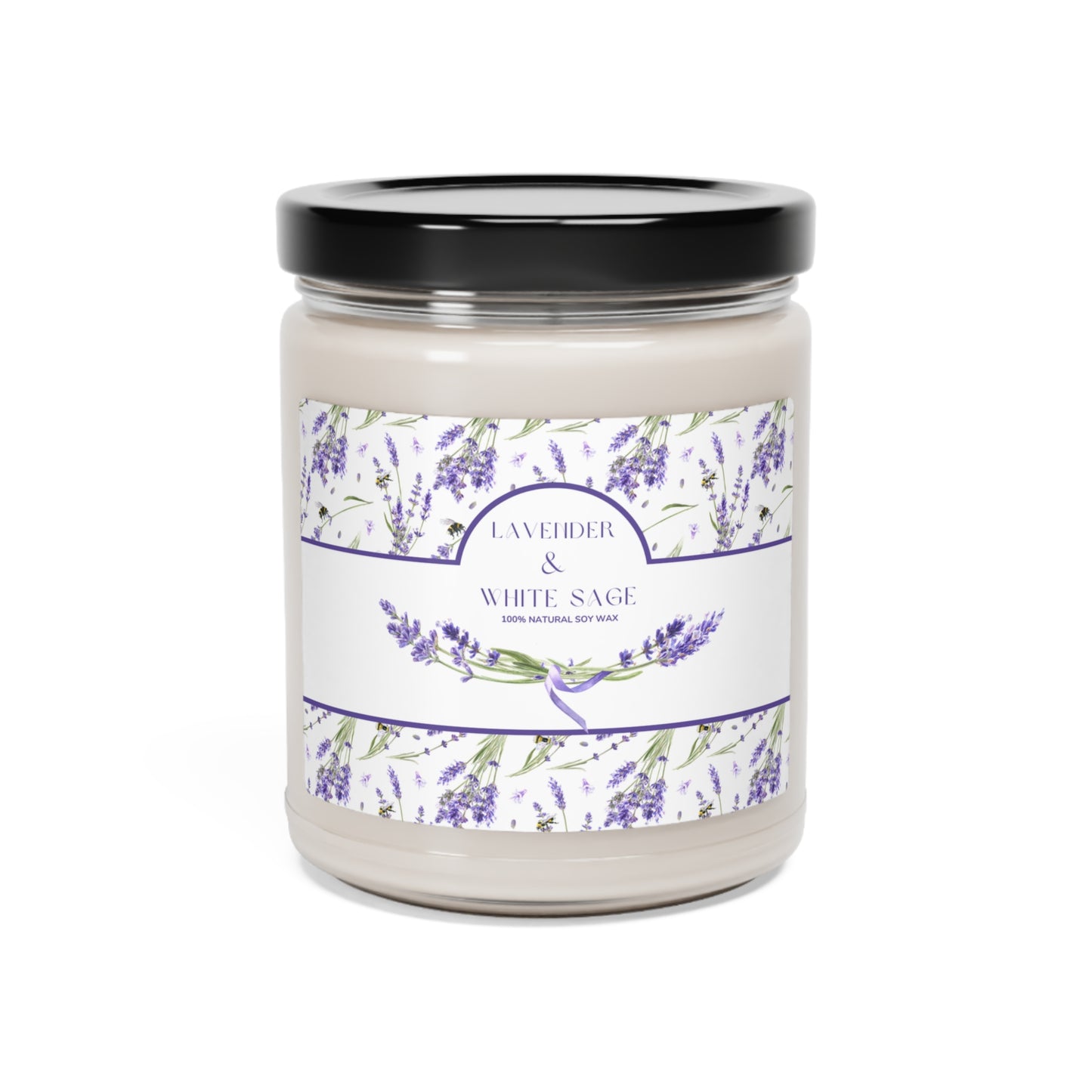 Lavender & Sage Scented Soy Candle, 9oz