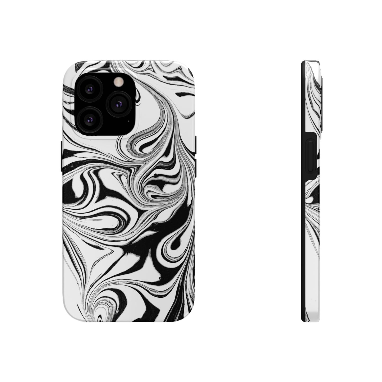 Black & White Swirl Phone Cases