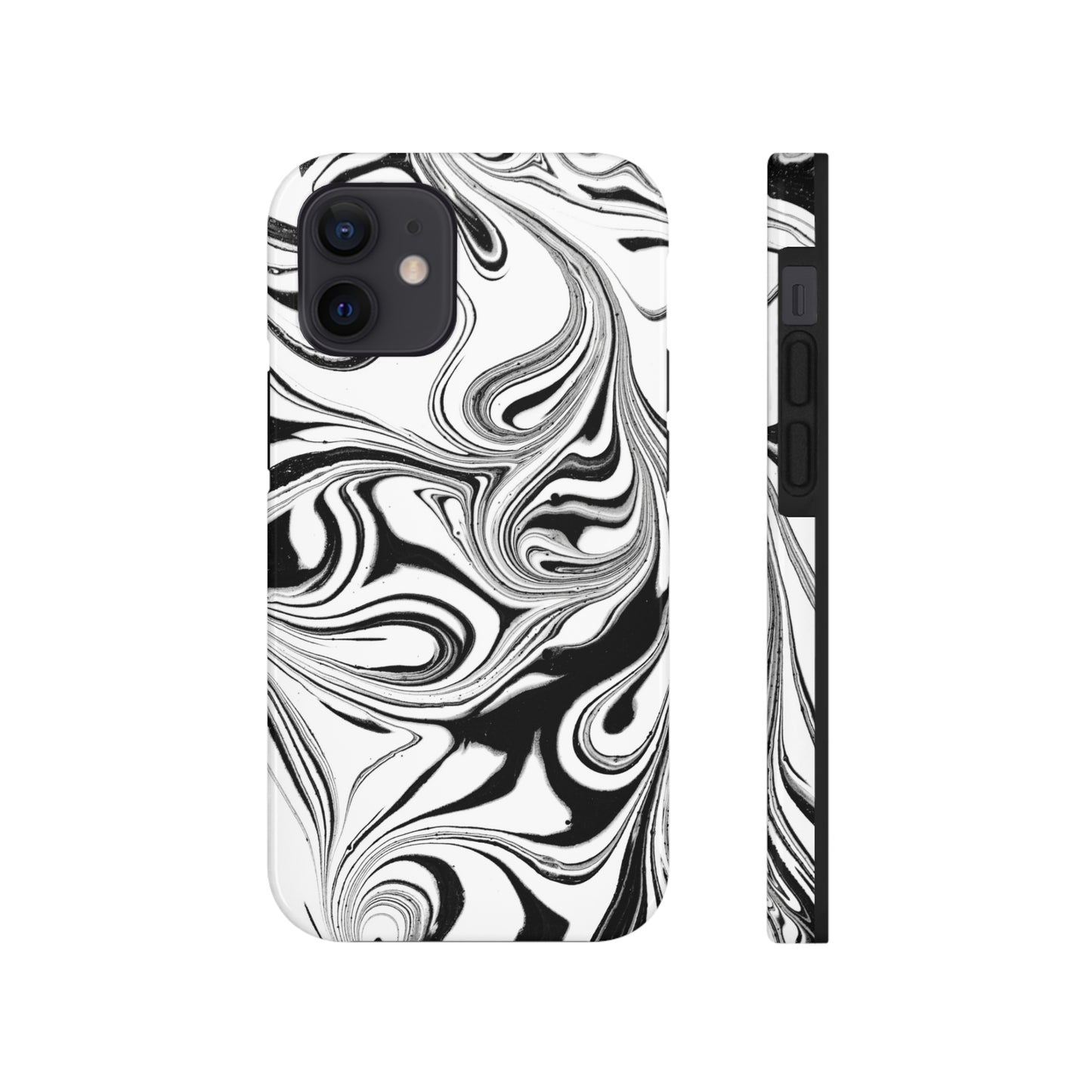 Black & White Swirl Phone Cases