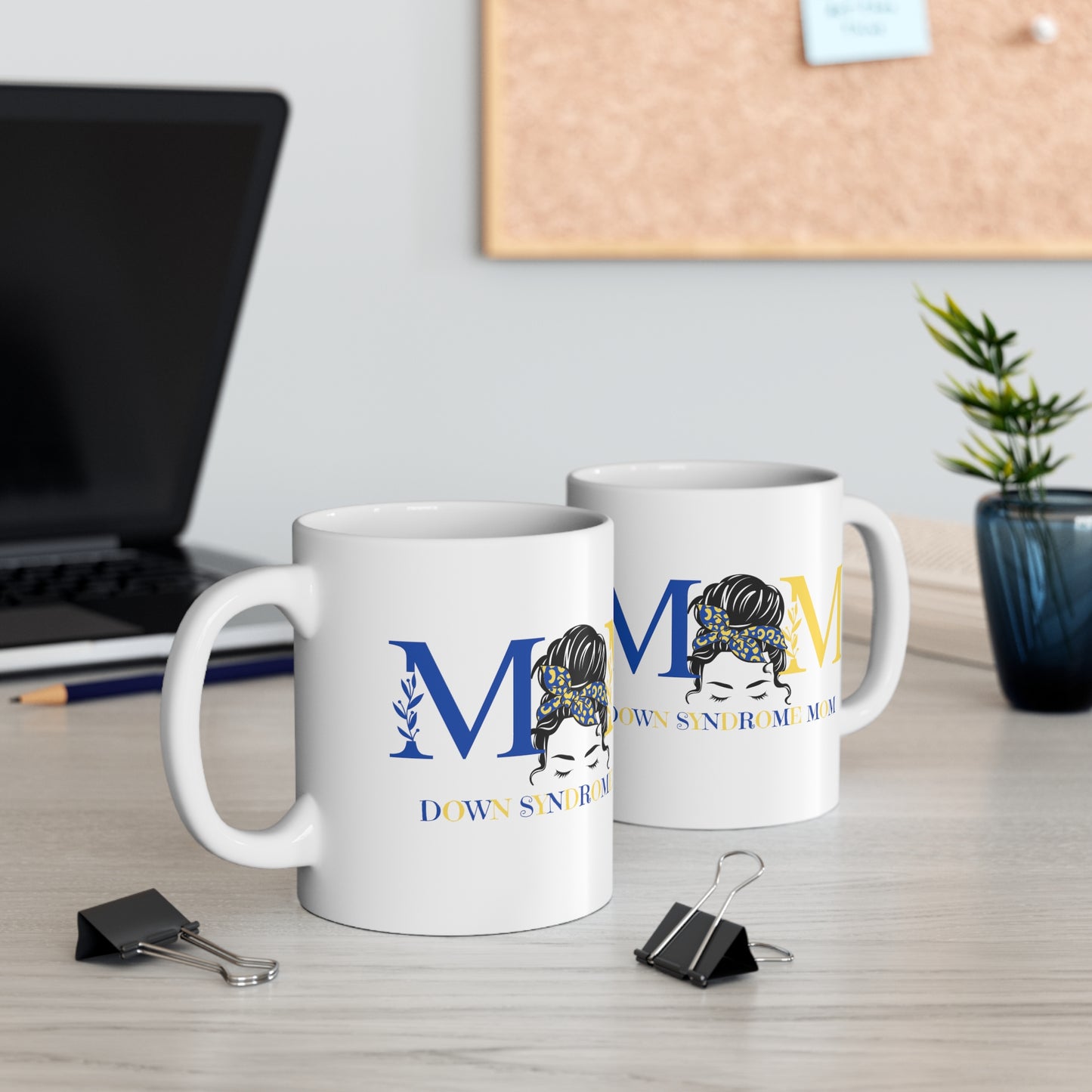 Down Syndrome Messy Bun Mom Ceramic Mug