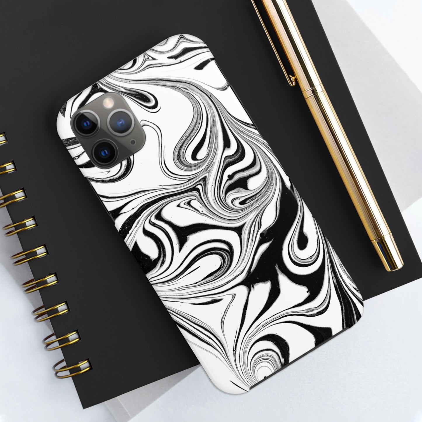 Black & White Swirl Phone Cases