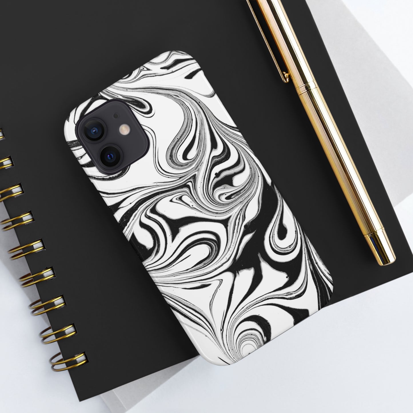 Black & White Swirl Phone Cases