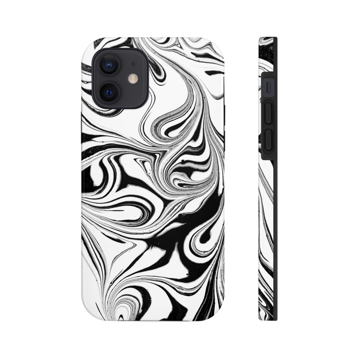 Black & White Swirl Phone Cases