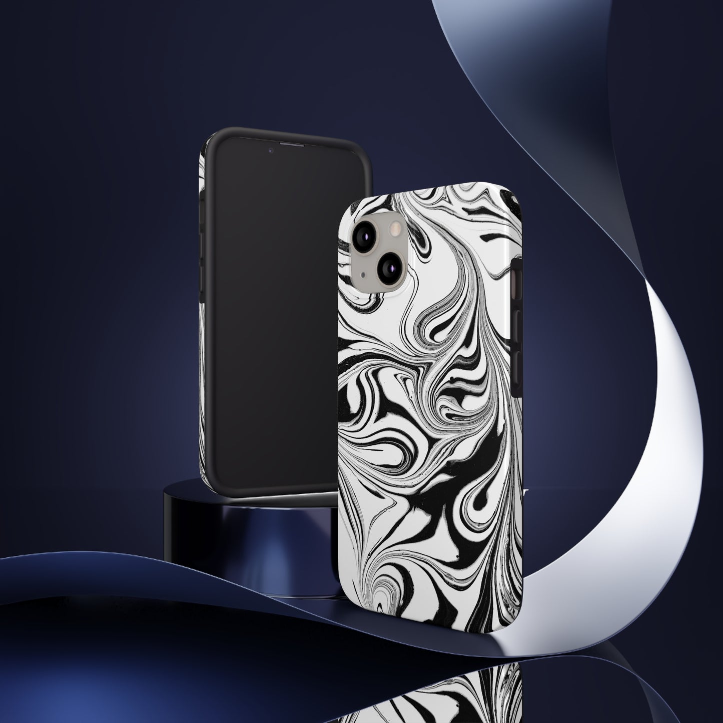 Black & White Swirl Phone Cases