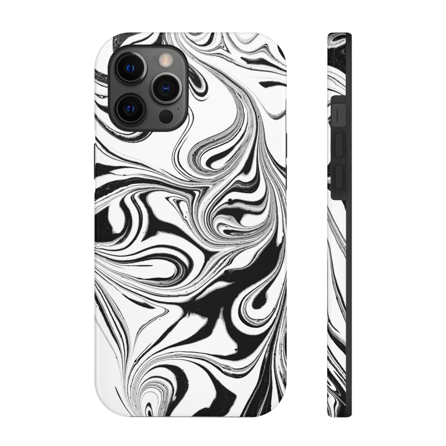 Black & White Swirl Phone Cases