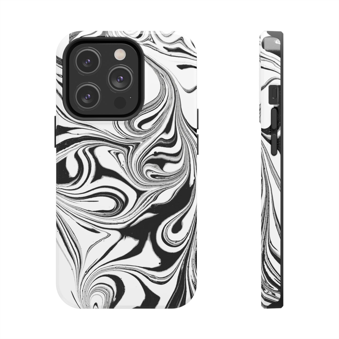 Black & White Swirl Phone Cases