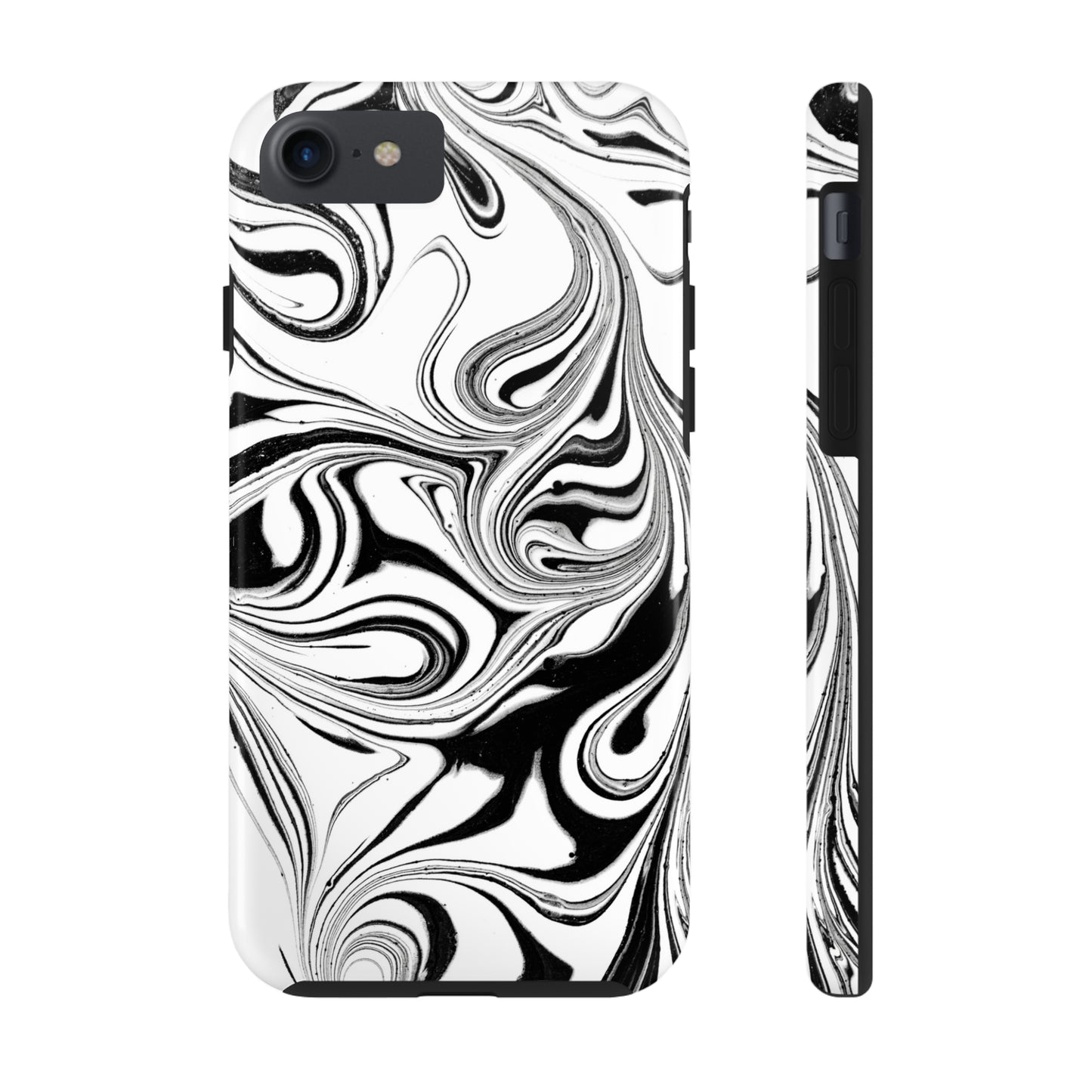 Black & White Swirl Phone Cases