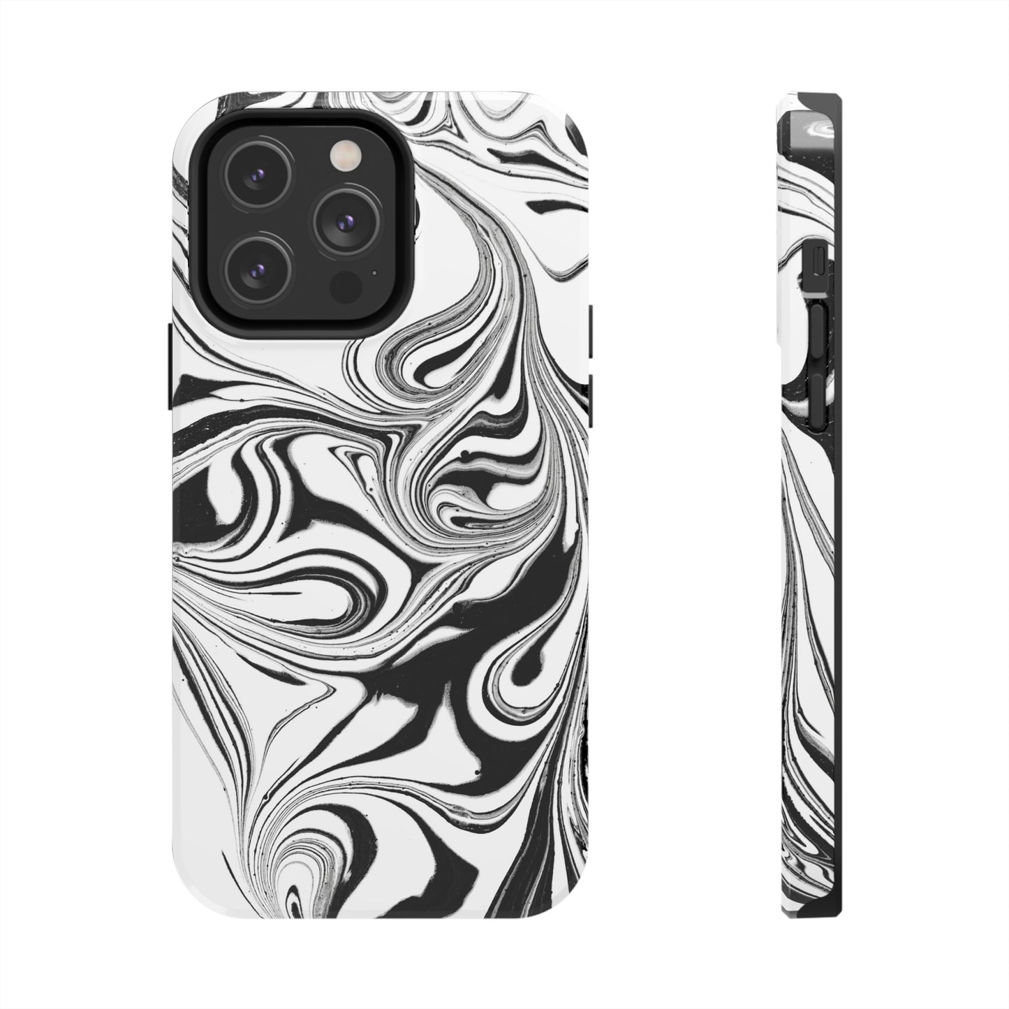 Black & White Swirl Phone Cases