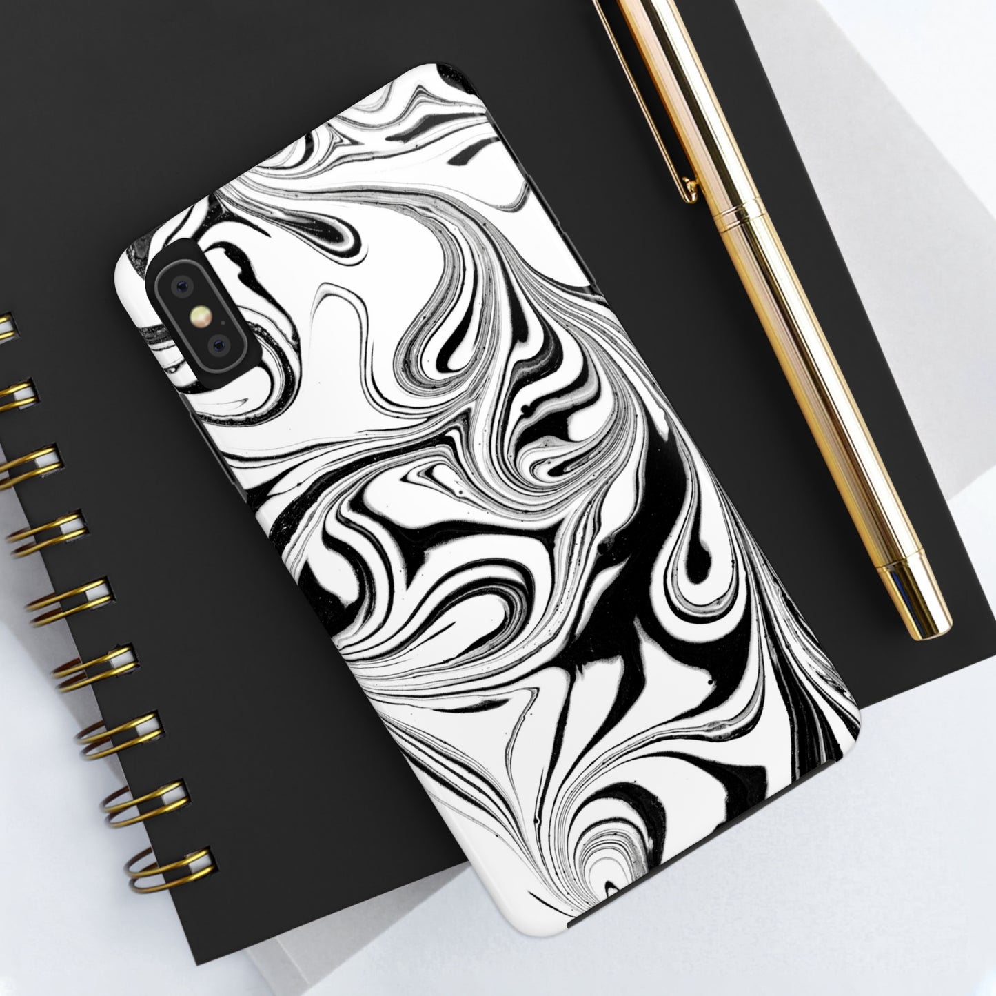 Black & White Swirl Phone Cases