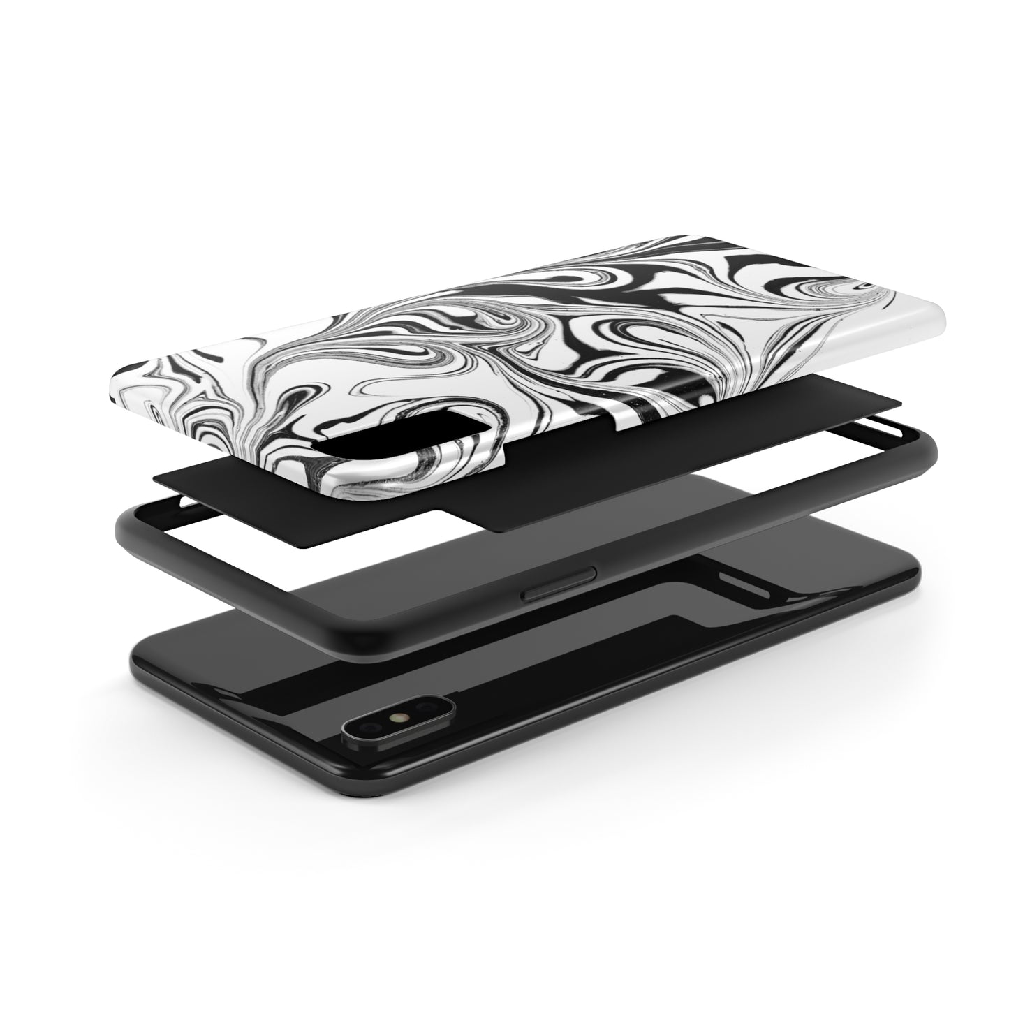 Black & White Swirl Phone Cases