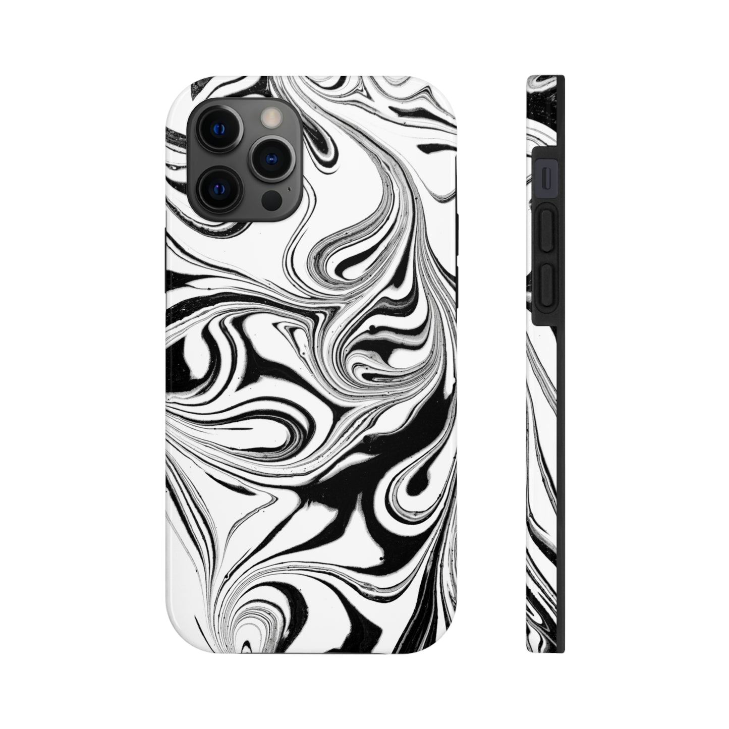 Black & White Swirl Phone Cases