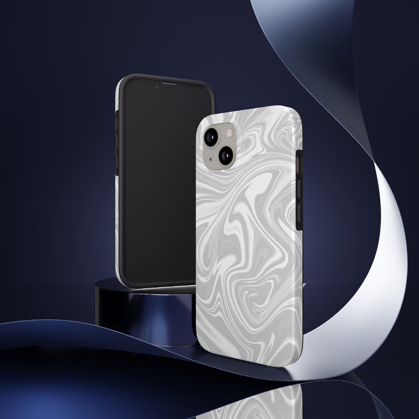 White Swirl Phone Cases