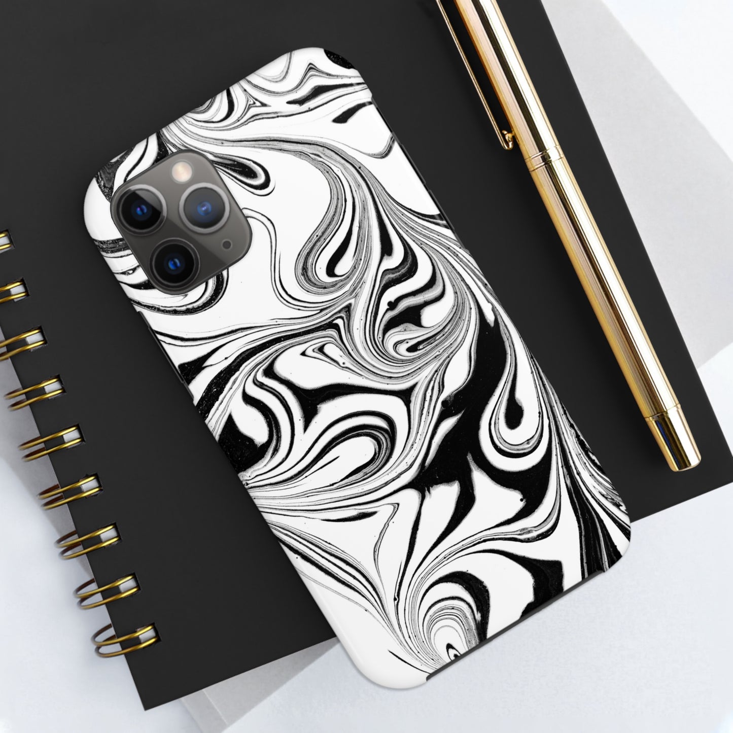 Black & White Swirl Phone Cases