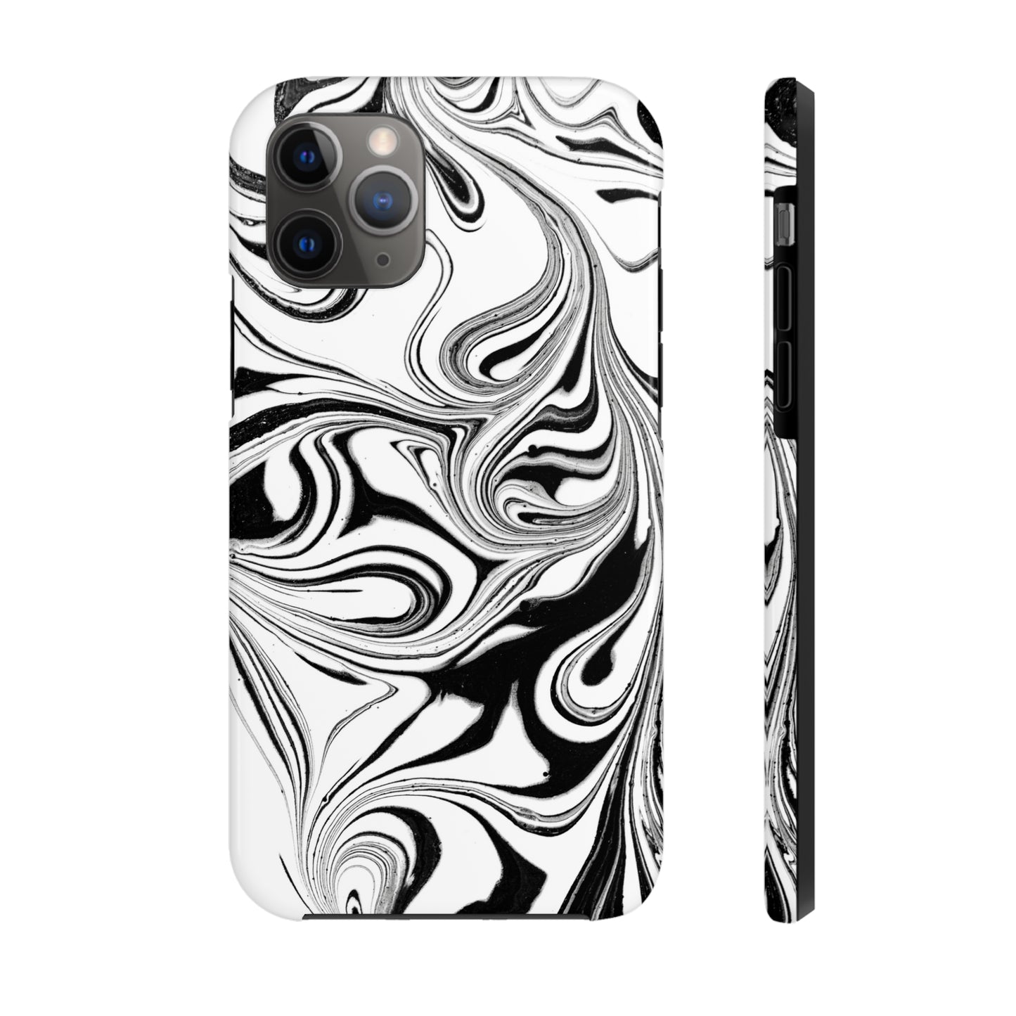 Black & White Swirl Phone Cases