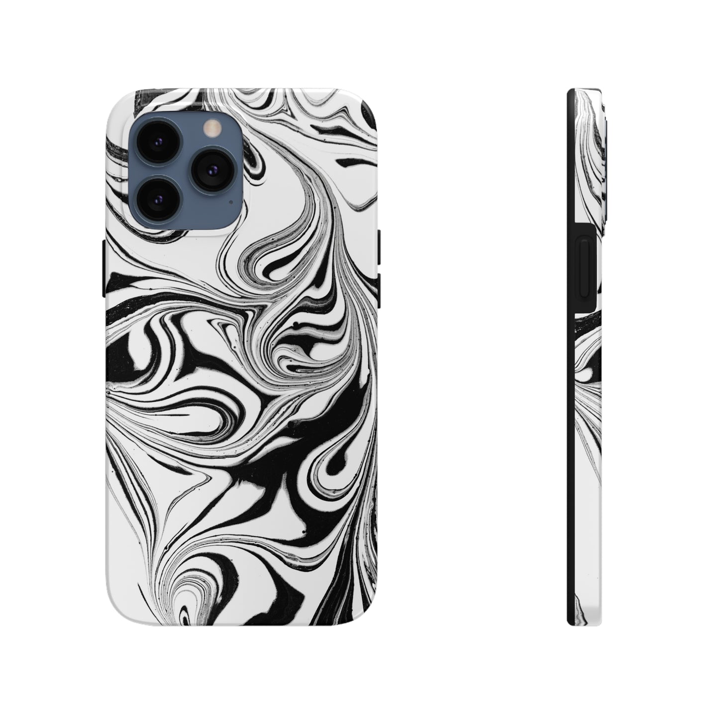 Black & White Swirl Phone Cases