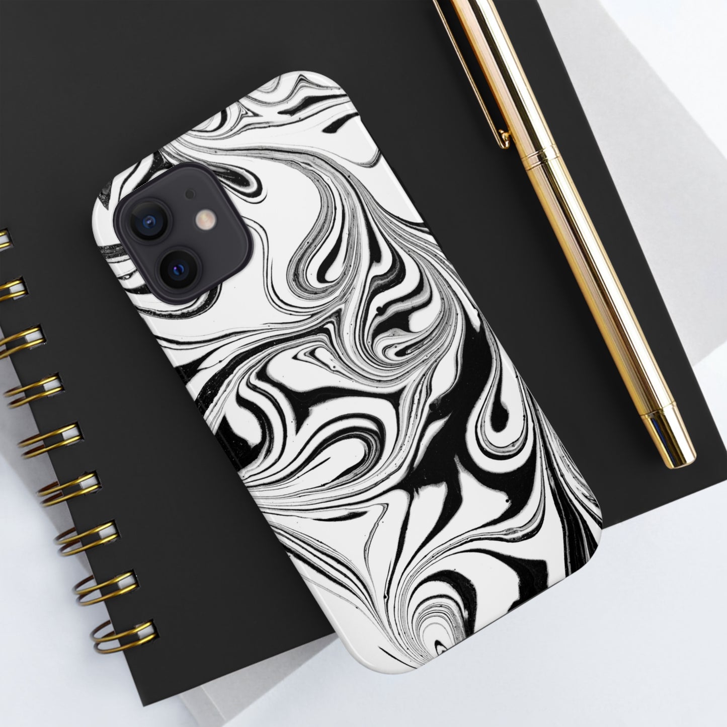 Black & White Swirl Phone Cases