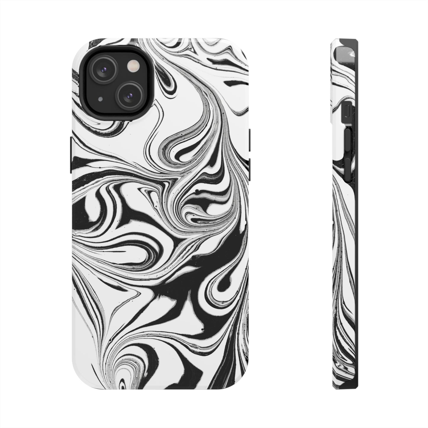 Black & White Swirl Phone Cases