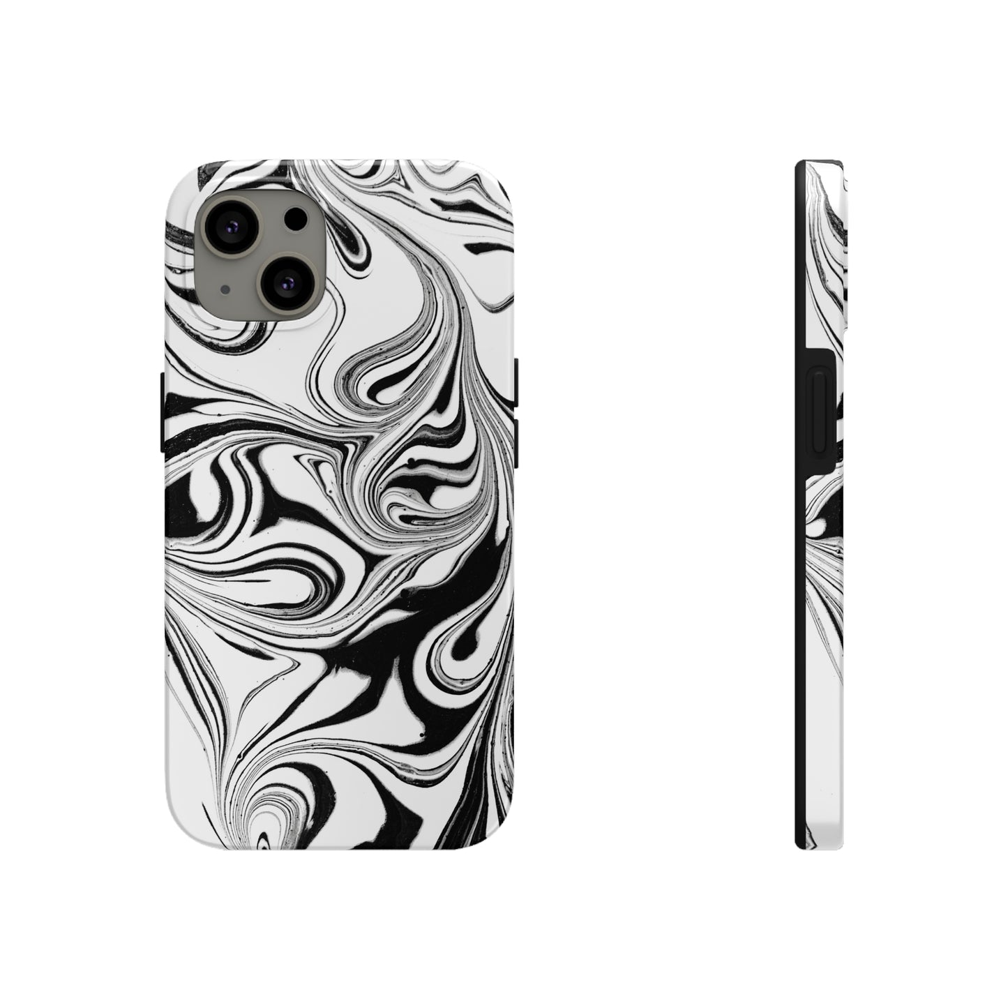 Black & White Swirl Phone Cases